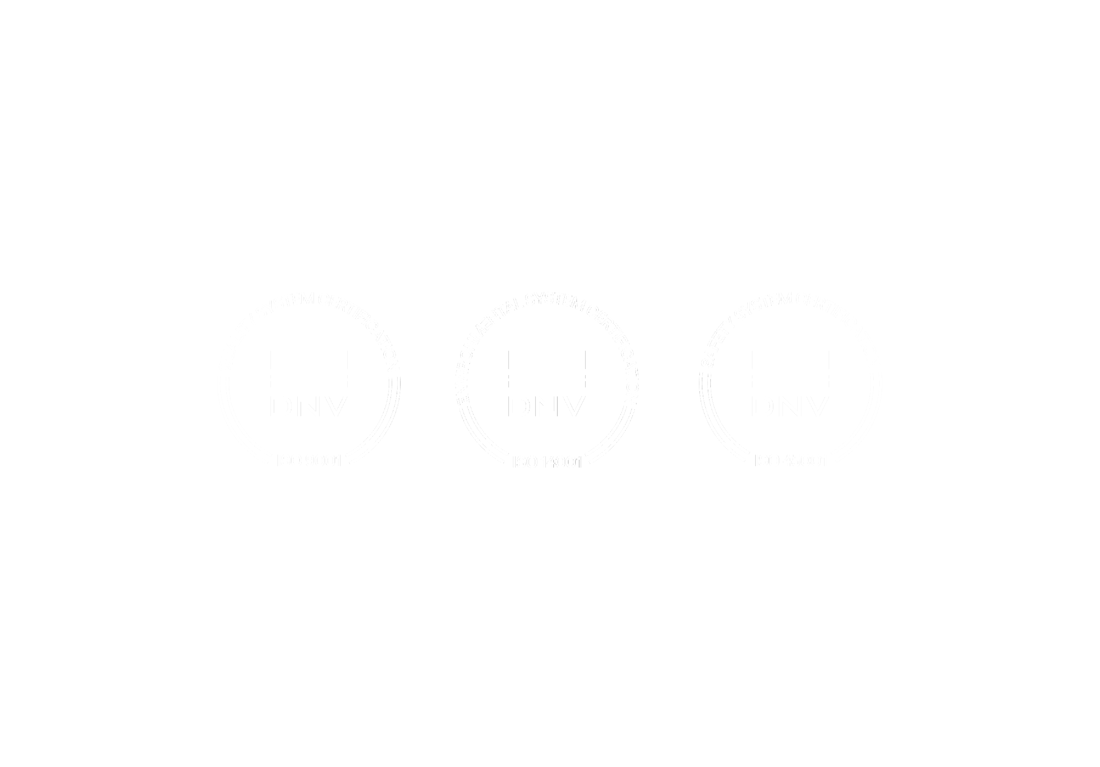 UK ISO9001 UK14001 UK45001 Aligned COL Outline White
